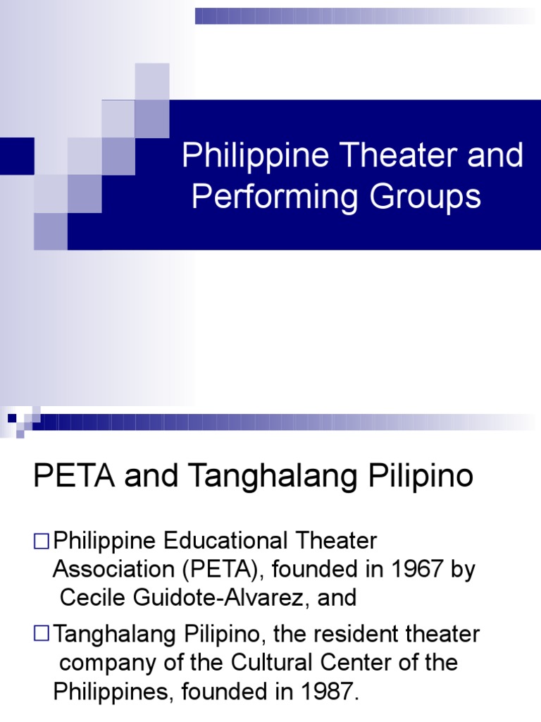 Philippine Theater Group PDF Performing Arts Theatre