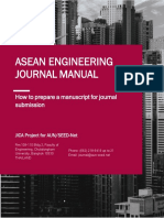 Asean Engineering Journal Manual: How To Prepare A Manuscript For Journal Submission