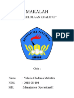 MAKALAH Manajemen Operasional 1 Valeria G. Makatita 201828104