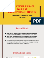 Strategi Pesan Dalam Komunikasi Bisnis