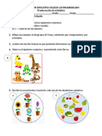 Prueba Escrita Del Saber # 1 de Aritmética