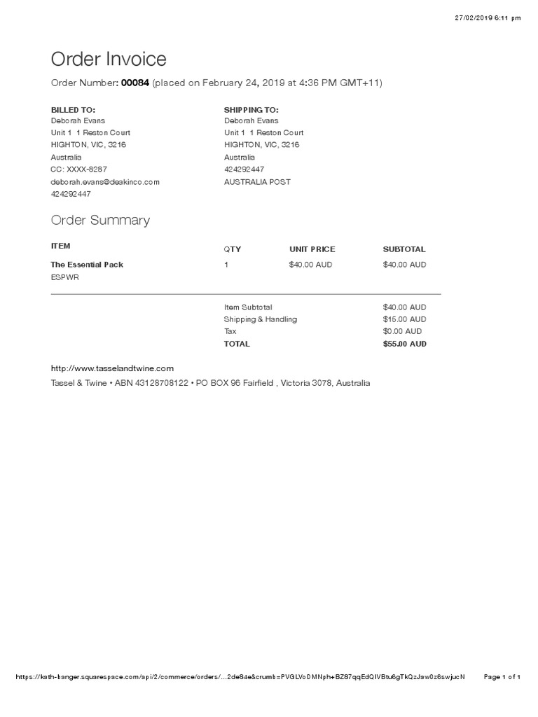 Order Invoice | PDF