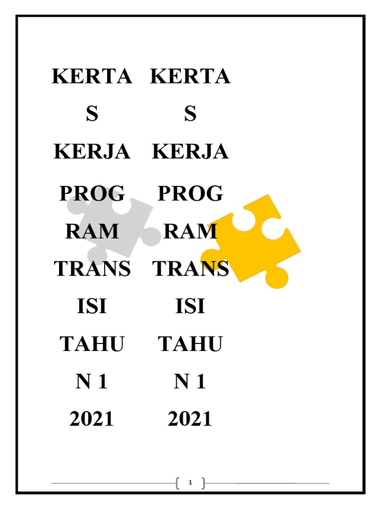 Program Transisi Tahun 1 | PDF