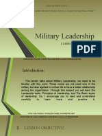 Military Leadership: Army Reserve Force " A World-Class Army Reserve Force That Is A Source of National Pride "