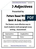 4800 Adjectives List by Pbw Quick Easy Essay 44p