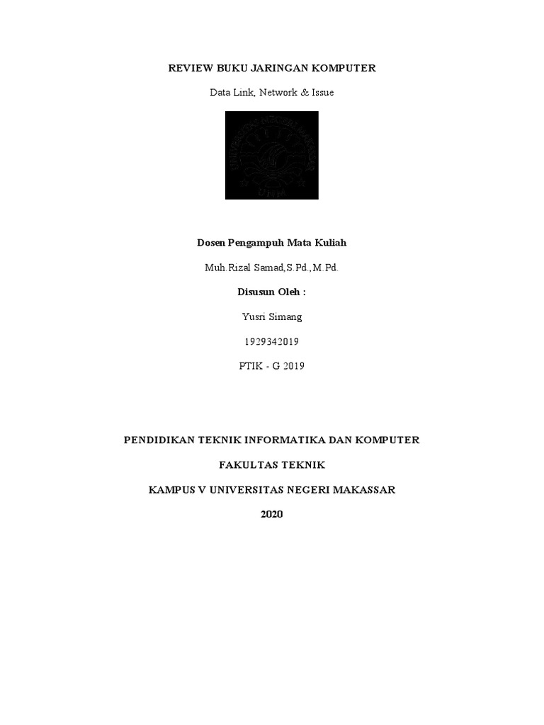 Review buku jaringan komputer data link network issue pdf seni
