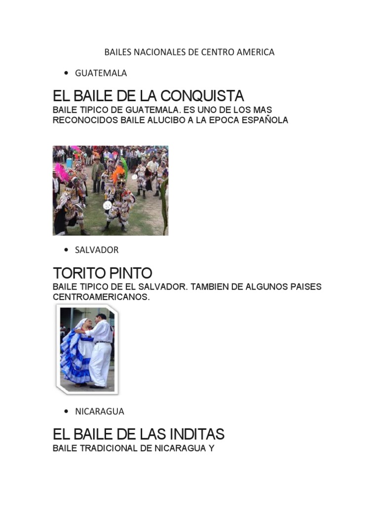 Bailes Típicos de Centroamérica | PDF