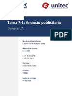 Anuncio publicitario Tarea 7.1