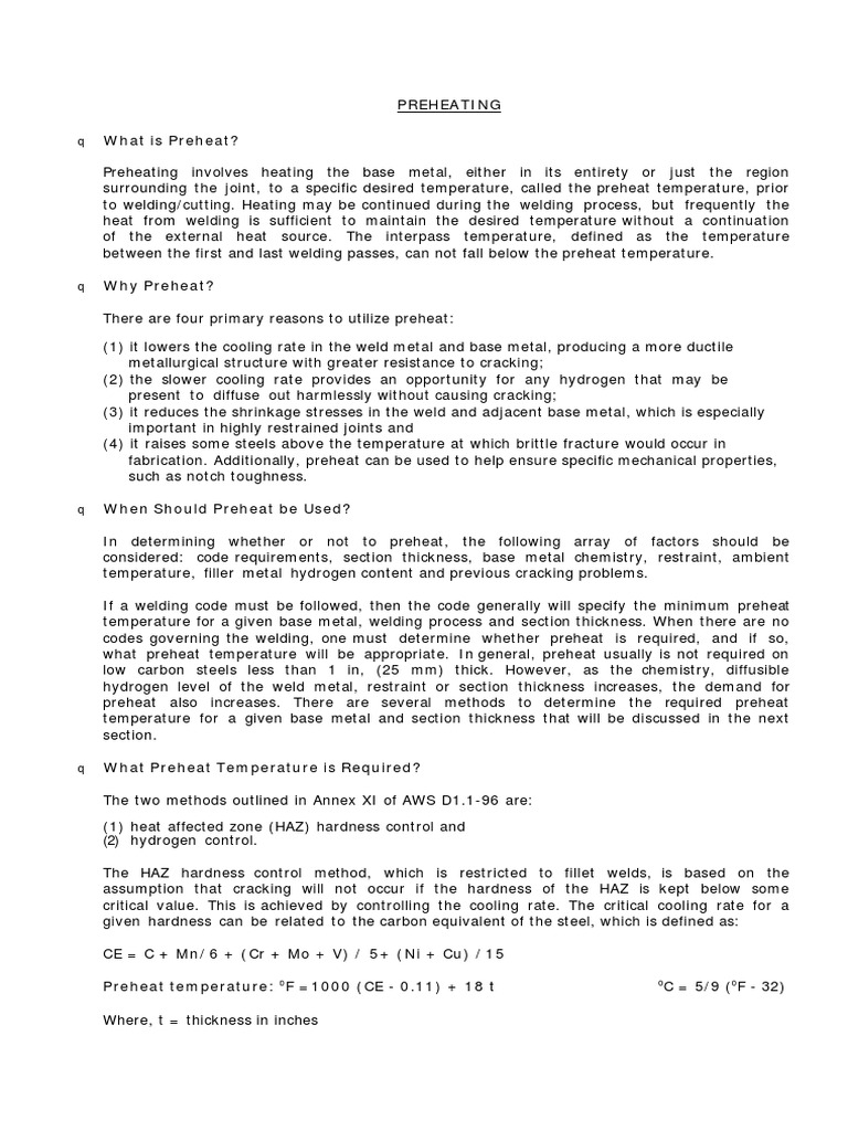 Preheating Guidelines for Welding | PDF | Welding | Construction