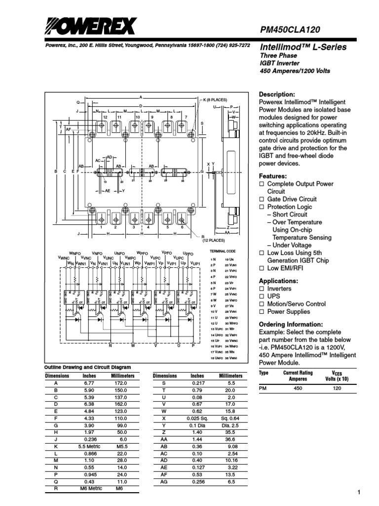 Intellimod™ LSeries PM450CLA120 Powerex, Inc., 200 E. Hillis Street