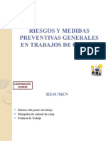 RIESGOS Y MEDIDAS PREVENTIVAS GENERALES EN TRABAJOS DE OFICINA