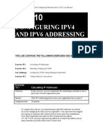 Configuring Ipv4 and Ipv6 Addressing: Exercise 10.1 Calculating IP Addresses