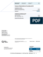 Facture D'électricité Du 18 Octobre 2019