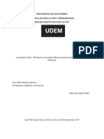 Universidad de Monterrey Escuela de Educación Y Humanidades Departamento de Educación