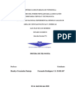 2do Año Sección 1 Prueba de Filosofía de Fernando Rodríguez C.I 28482407