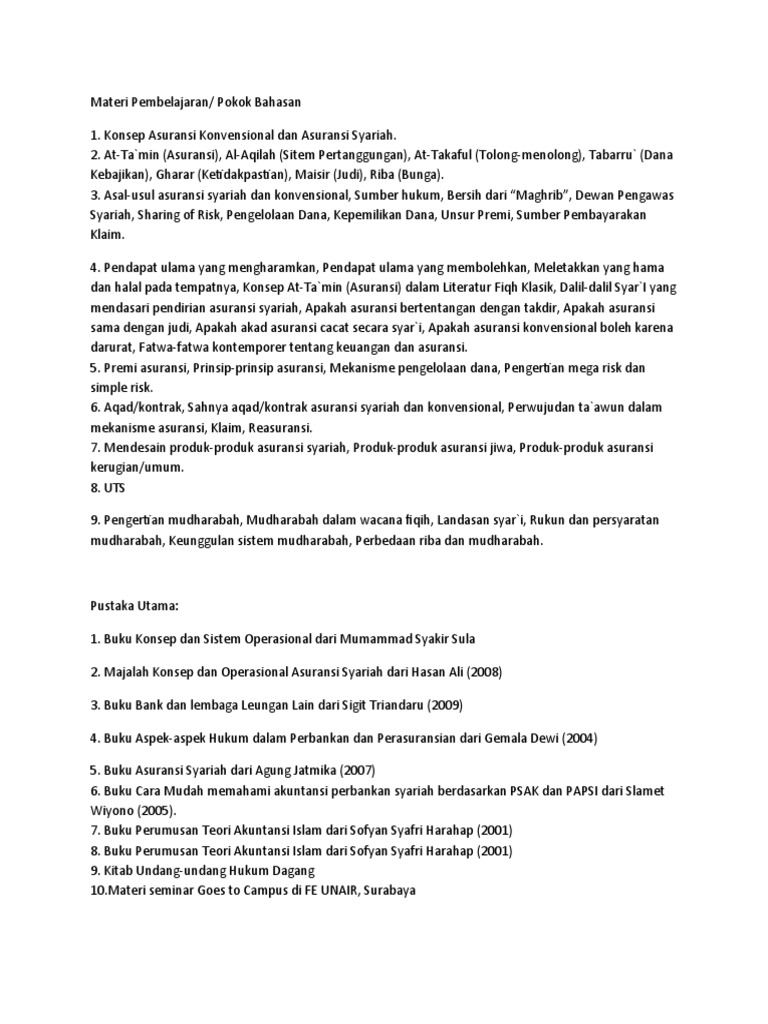 Materi Asuransi Syariah PDF