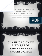 Clasificación de Metales de Aporte para Los Procesos Gmawy Fcaw