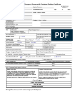 Dangerous Goods Transport Document & Container Packing Certificate