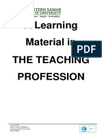 A Learning Material in The Teaching Profession