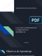 Las cinco estrategias competitivas genéricas: costos bajos vs diferenciación