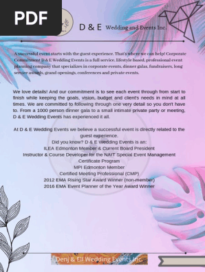 D & E Wedding and Events Inc. (1)