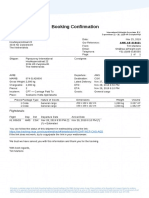 X Scope - Air Export Shipment Booking Confirmation