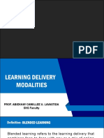 Learning Delivery Modalities Edited