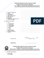 Formulir Pendaftaran Siswa Baru 2009-2010