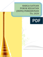 Harga Satuan Pokok Kegiatan HSPK Tahun 2020