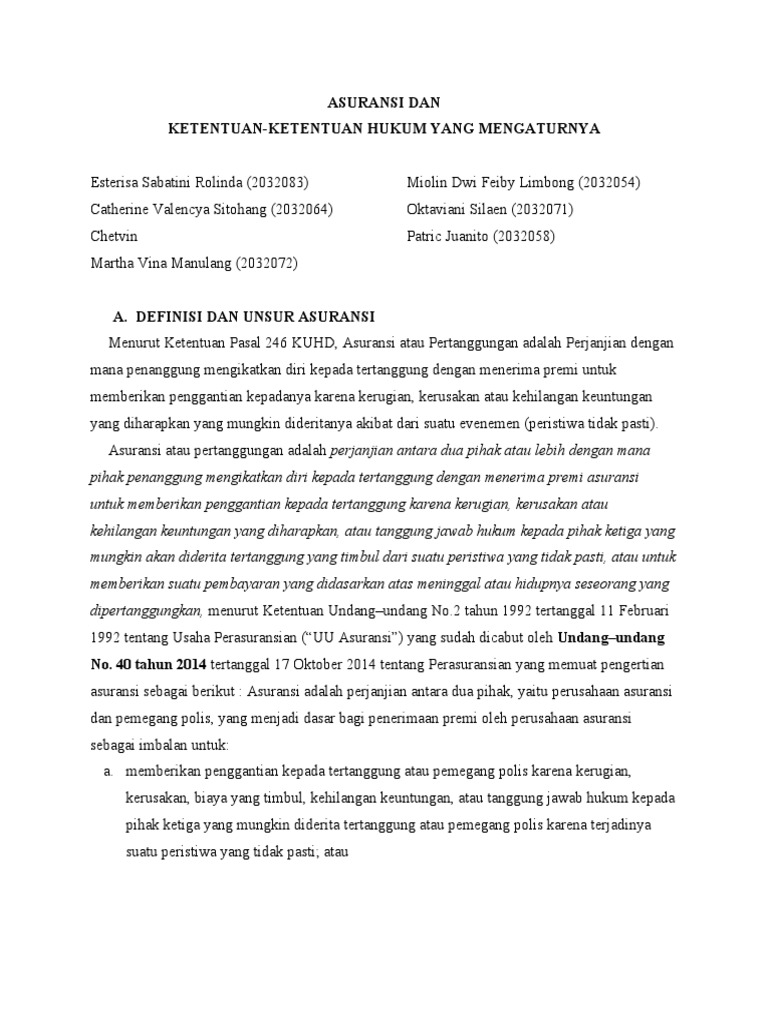 JenisJenis Asuransi PDF