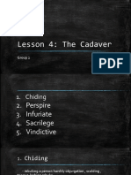 Lesson 4: The Cadaver: Group 2