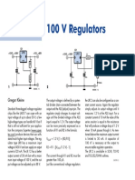 Adjust output voltage from 13V to 100V with Supertex LR12 100V voltage regulators