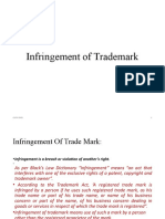 Infringement of Trademark