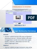 6 & 7 - Jaringan Komunikasi & Internet