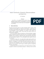 Smale Functionals of Isometric Homeomorphisms and Injectivity