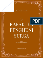 Materi Khutbah Jumat 5 Karakter Penghuni Surga