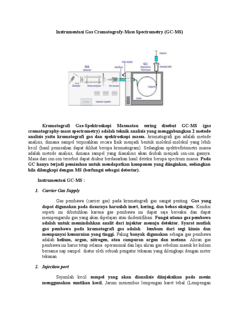 Panduan Lengkap GC-MS Instrumentasi | PDF | Metode & Bahan Ajar | Sains ...