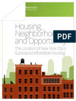 Housing, Neighborhoods, and Opportunity: The Location of New York City's Subsidized Affordable Housing