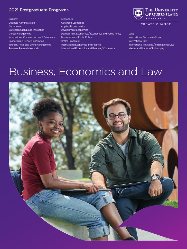University of Queensland Business Economics and Law Postgraduate