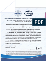 Certification CNAS ILAC-MRA ISO 17025