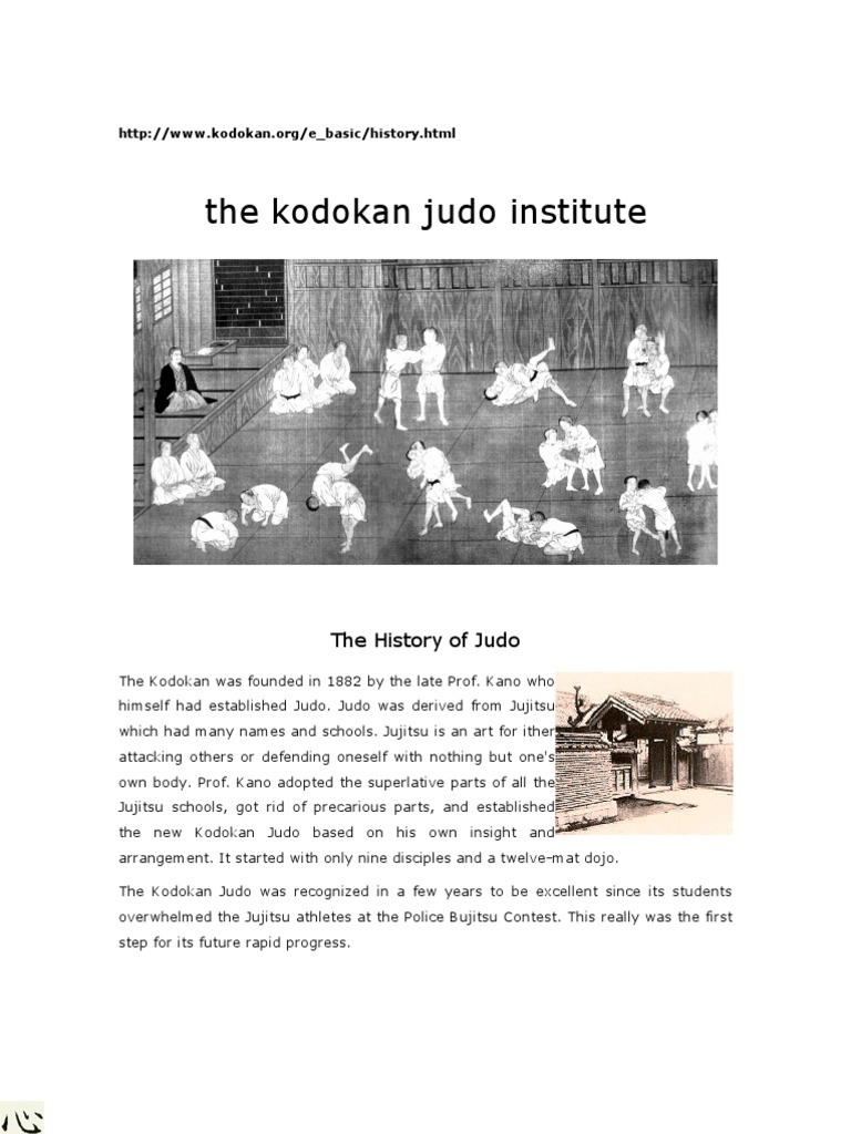 Judo Kodokan PDF Judo Combat Sports
