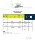 Jadwal Praktikum Kimia Analitik Instrumen I - Semester IV - Genap 2020-2021