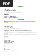 HTML Paragraphs: Example