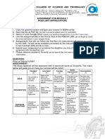 Philippine College of Science and Technology: Assignment For Module 1 Nge6 (Art Appreciation)