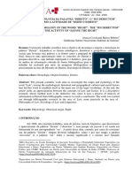 Origem e Etimologia Da Palavra "Direito": o "Ius Derectum" Como A Atividade de "Dizer o Direito"