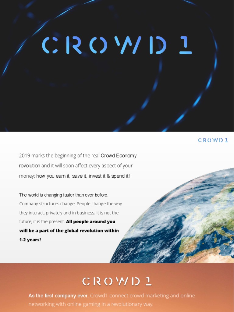 Crowd1 Compensation Plan Overview Presentation | PDF | Gambling | Gaming  And Lottery