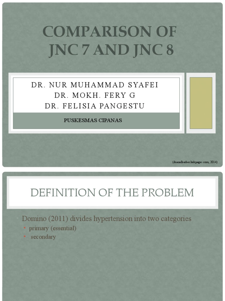 JNC 7 Vs JNC 8 | Download Free PDF | Hypertension | Blood Pressure