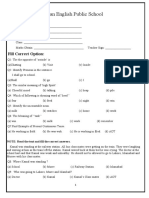 Maan English Public School: Fill Correct Option