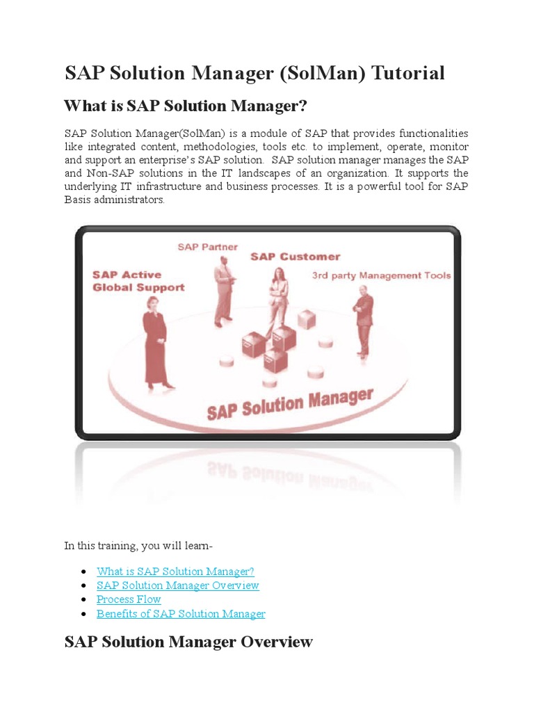 SAP Solution Manager Overview and Benefits | PDF | Implementation ...