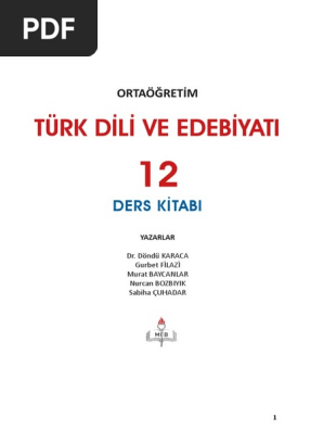 turk dili ve edebiyati ders kitabi